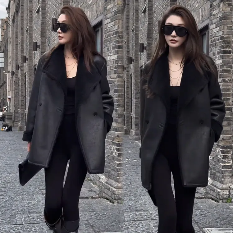 2025秋冬新款时尚显瘦气质网红高档洋气女高级百搭宽松大码外套潮