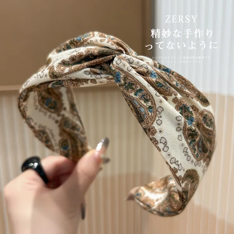 腰果花宽边发箍日常外戴女2025新款碎发压发卡高级感洋气时尚头箍