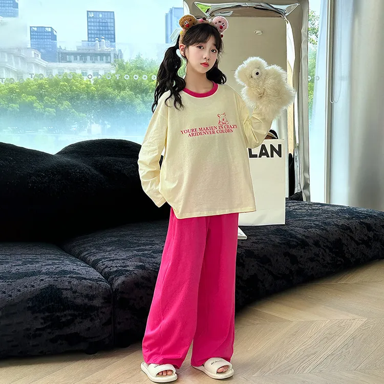 简约潮牌店铺儿童服装2025年新款衣服女童装秋装套装6-12岁高级感