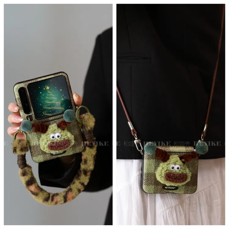 潮玩怪兽适用华为purax手机壳典藏版magicvflip2斜挎pocket2创意