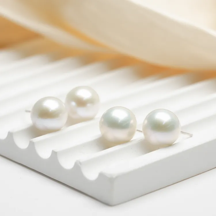 【小北严选】S925银淡水珍珠耳钉约11mm【多样性发一件】-AH74X431