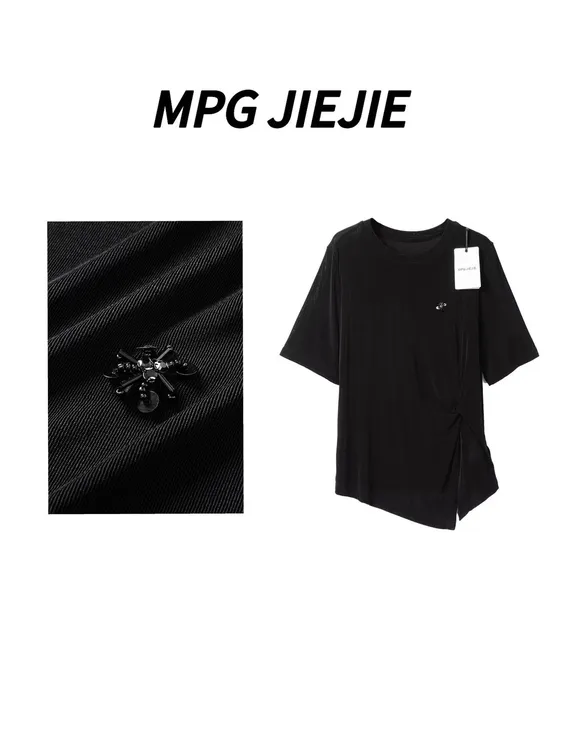 MPG JIEJIE【恬静无暇】25夏季醋酸冰感小花设计T恤