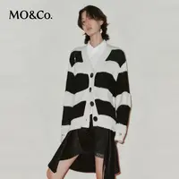 【贤哥专享】【绵羊毛×山羊绒】MOCO春破洞条纹毛织外套MBD1CART01