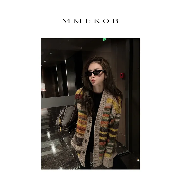  MMEKOR“伦敦来信”毛衣 2025新款秋款摩登街头宽松上衣 30661