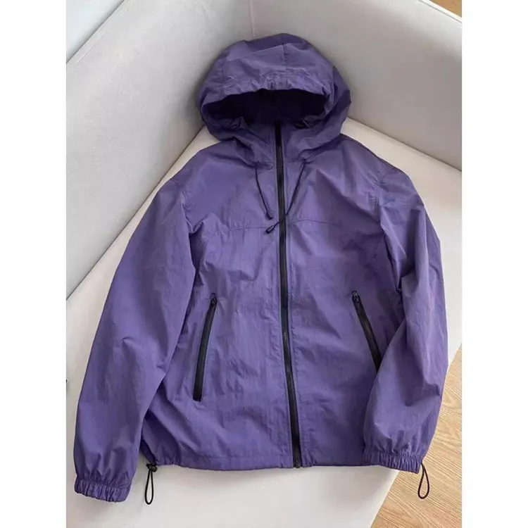 UPF50+乌梅紫连帽防晒衣男款夏季徒步山系防晒外套户外情侣登山服