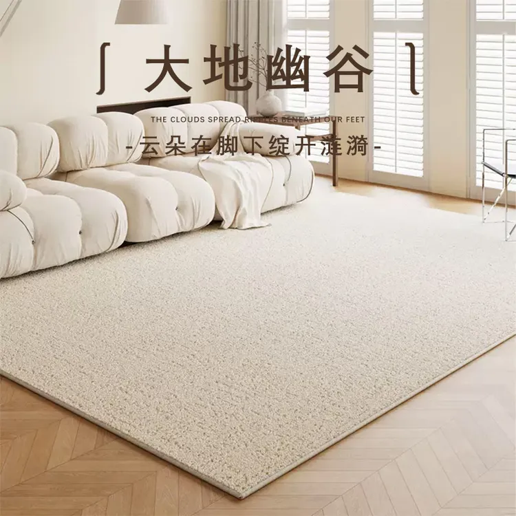 冬季客厅硅藻丝地毯加厚地垫卧室毯免洗可擦轻奢高级感防水免打理商品图