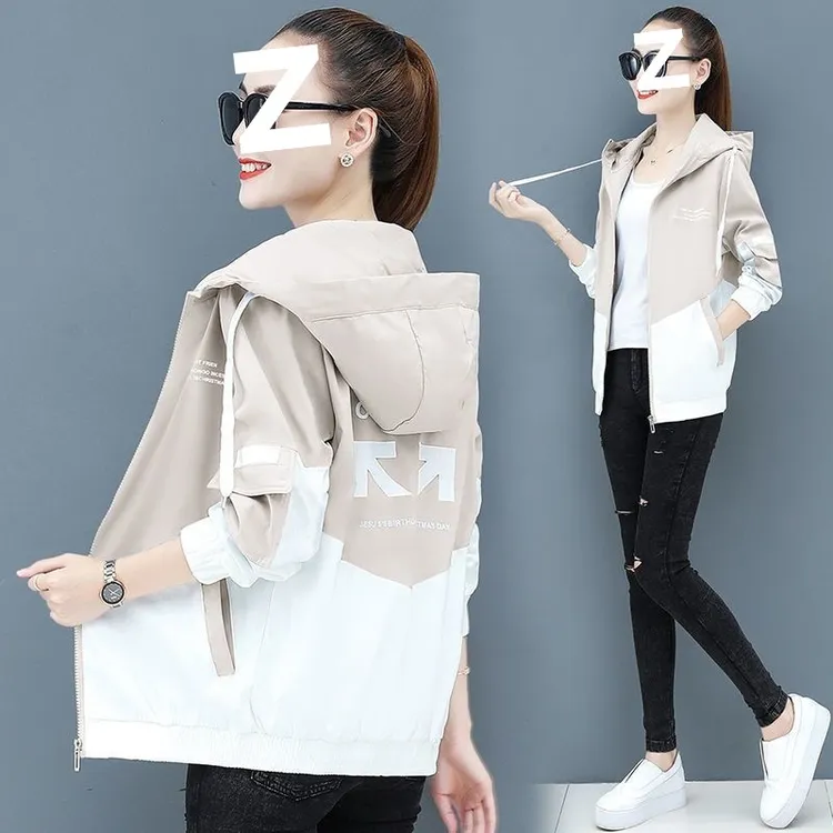 棒球服有里布女夹克】质量大码【连帽外套/韩版宽松春秋装休闲好