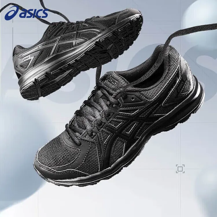 【跑者美学】亚瑟士黑武士男女鞋运动鞋JOG 100T缓震回弹经典跑步鞋