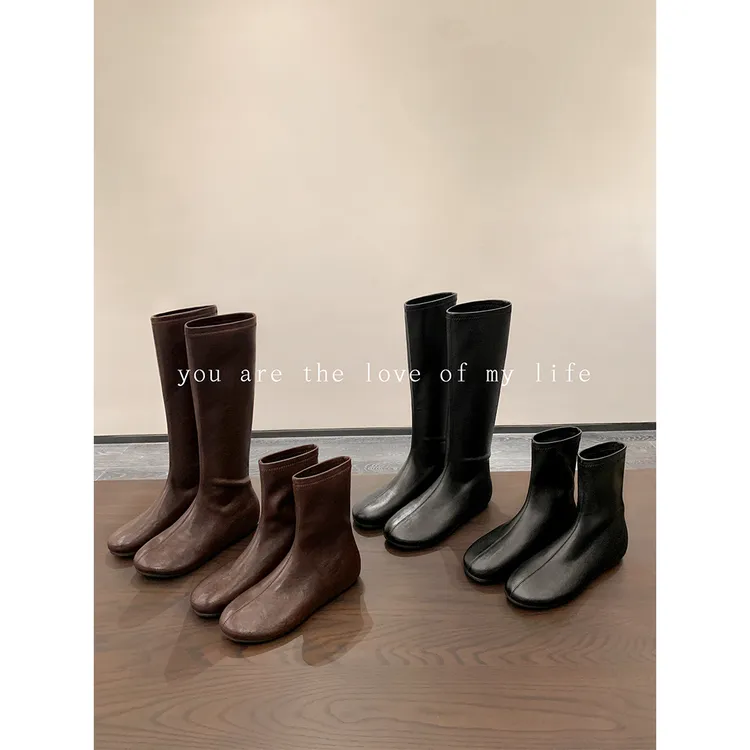 【苏茵茵】首尔博主靴~3cm内增高中高筒瘦瘦靴短靴女骑士靴Z5417001