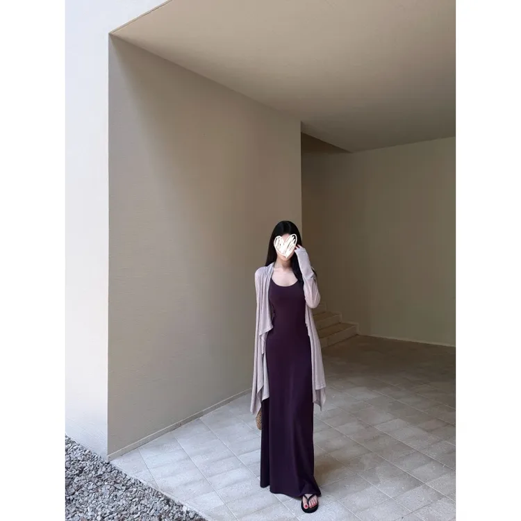 【美少女战士】设计感防晒开衫女夏季长袖上衣显瘦吊带连衣裙两件套XH09368