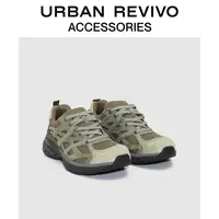 URBAN REVIVO2025秋季新款男士复古拼接厚底运动鞋UAJS50004