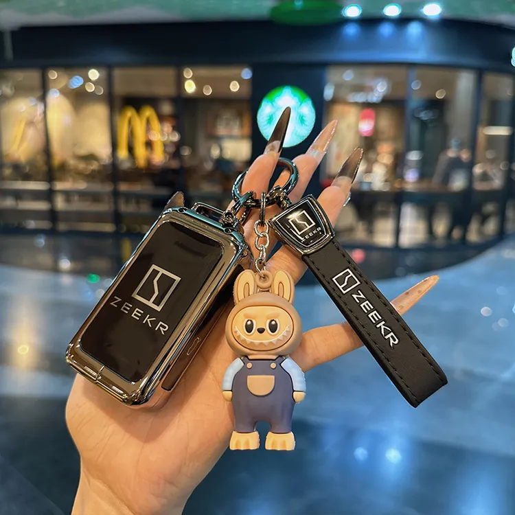 适用于极氪9X钥匙套新款极克001实体钥匙壳Max/Ultra版金属扣男女