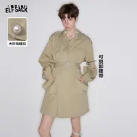 【欧若风穿搭】妖精的口袋工装风收腰气质连衣裙女2025年春新款