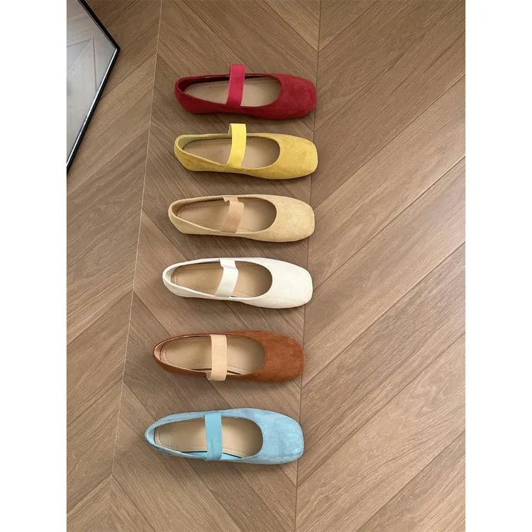 UHCK平底法式小红色玛丽珍单鞋女鞋子春秋2025夏季配裙子芭蕾舞晚