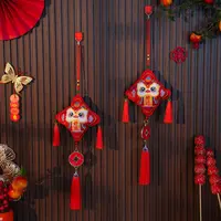 新年福包好运方形醒狮喜庆挂件春节元旦节日平安福客厅室内装饰