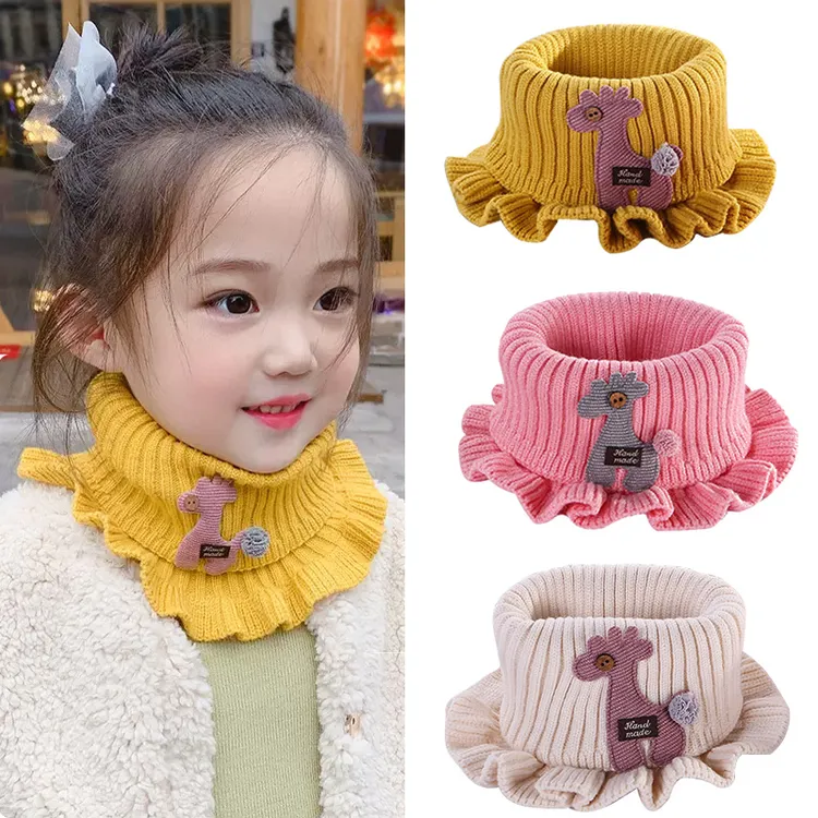 2025秋冬宝宝围巾女脖套针织加厚可爱男女童儿童冬季保暖小鹿围脖