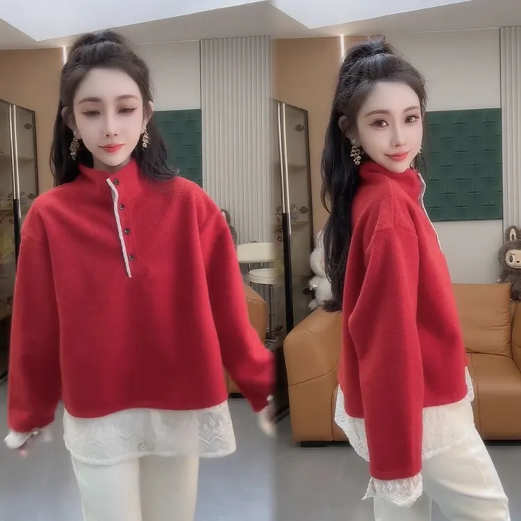 2025秋冬新款时尚显瘦气质网红高档洋气女高级百搭宽松大码卫衣潮