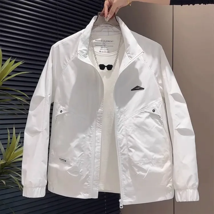 春秋款男士外套今年新款痞帅立领工装夹克男装休闲百搭高级感褂子