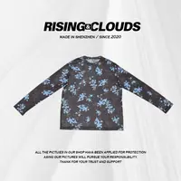 RISING&CLOUDS【小云姐】 秋季新款时尚百搭树叶面膜长袖090406