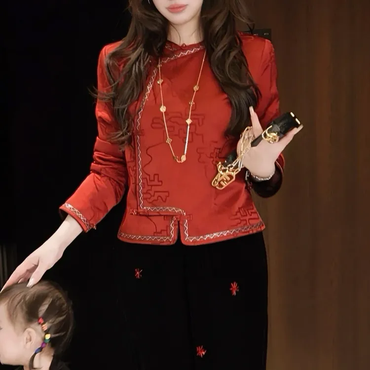 韩系潮流衬衫女2025冬季款小众洋气时尚百搭通勤甜美通勤拼色上衣