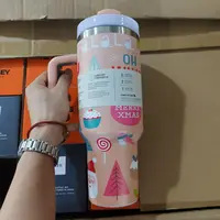 E4圣粉   1.18L  手拎双层真空保温杯