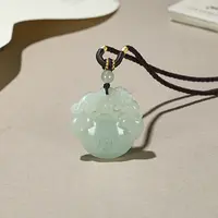 天然和田玉双面招财貔貅如意吊坠  YC2780018