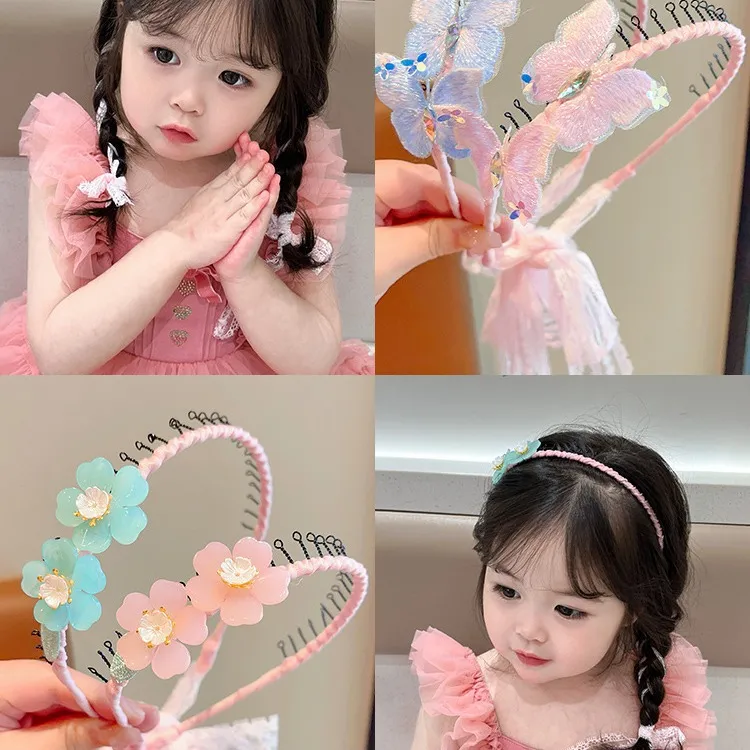 儿童碎发编发神器宝宝发箍丝带小女孩发带头箍飘带森系头饰发卡女