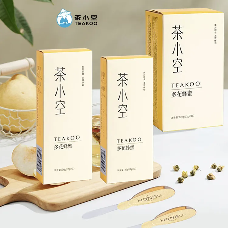 【有赠品】茶小空即冲蜂蜜勺东北百花蜜3盒 27年3月到期