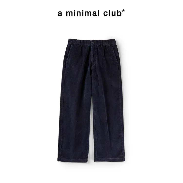 a minimal club复古细坑条纹灯芯绒长裤直筒宽松弹力腰围AM5ATR09