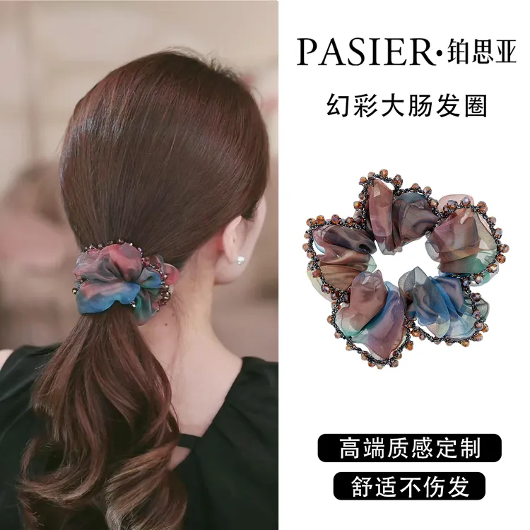 铂思亚焕彩发圈高级感头饰发饰皮筋扎头绳上班族发饰FB2089