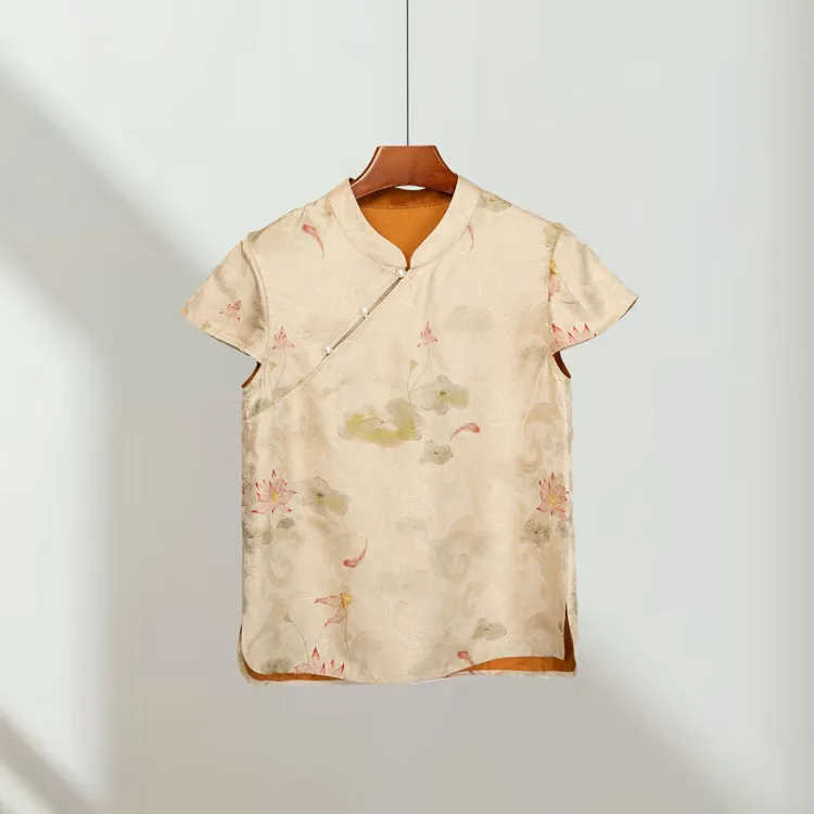 [ 枫华]2025夏季新款中式国风新款短袖T恤2104