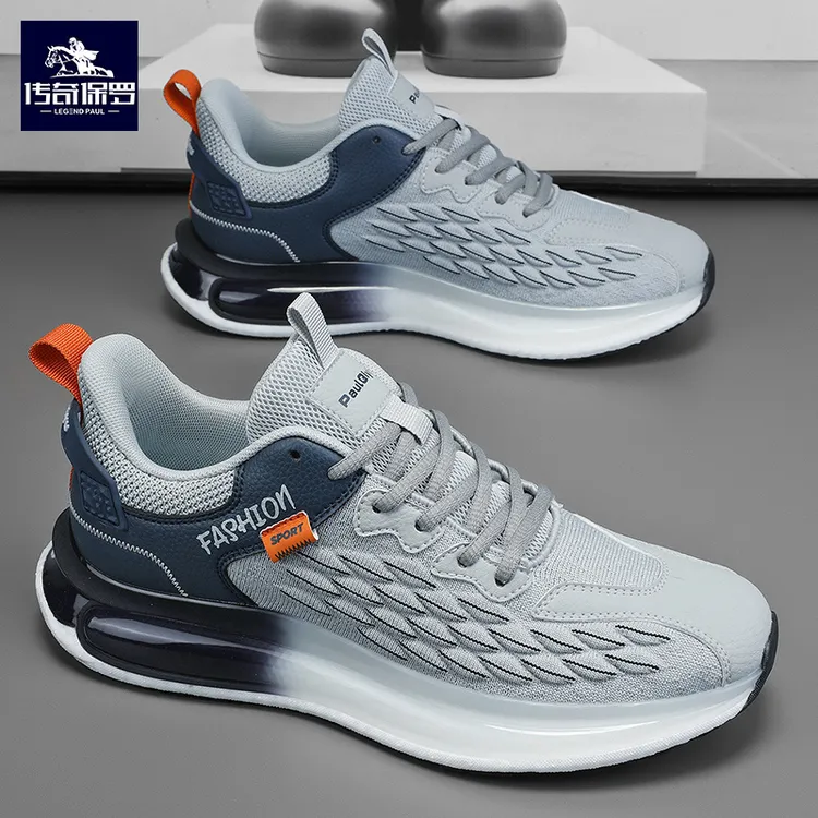 传奇保罗男鞋夏季透气网面鞋防臭减震跑步鞋潮流百搭休闲运动潮鞋
