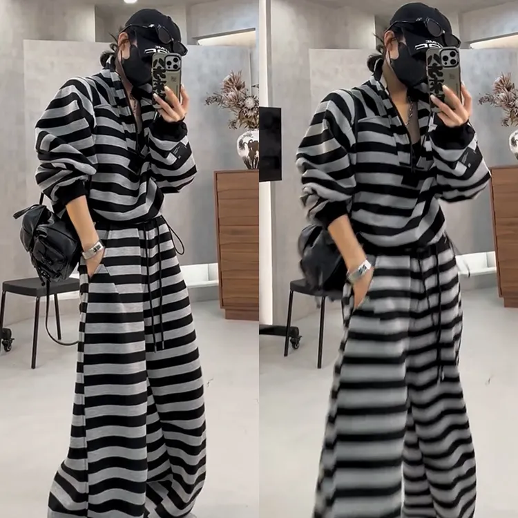 2025秋冬新款时尚显瘦气质网红高档洋气女高级百搭宽松大码两件套