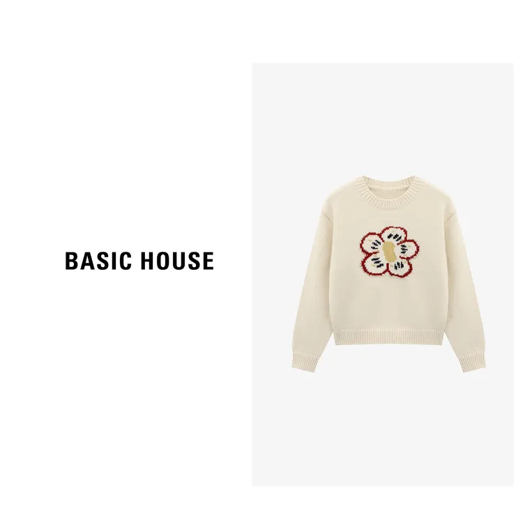 Basic House/百家好秋冬圆领宽松保暖亲肤柔软毛衣B0625B5NLQ2