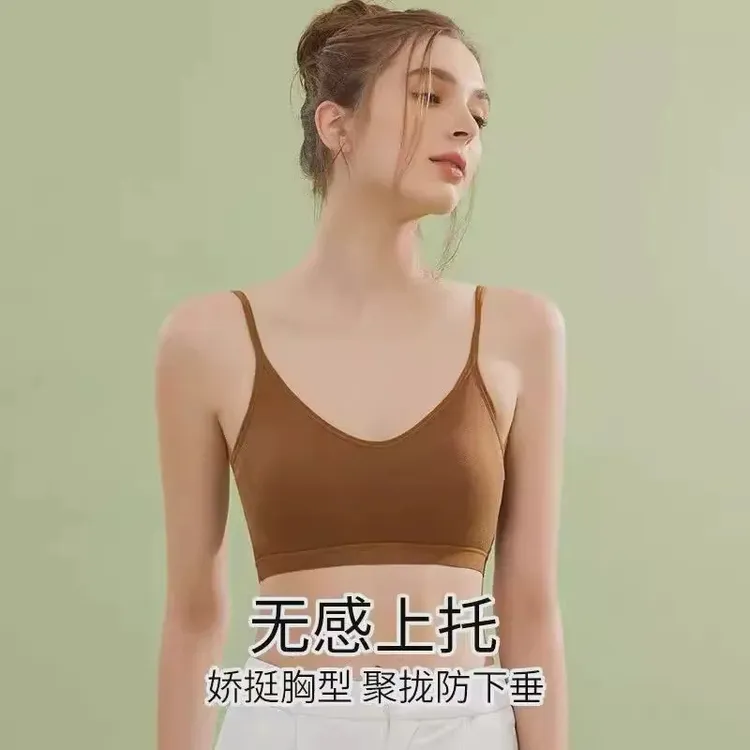 【拍一发三】棉质小胸聚拢美背薄款吸汗无钢圈透气内衣女士文胸夏季