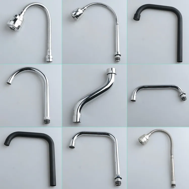 面盆菜盆水龙头出水弯管配件维修换出水嘴起泡器万向管旋转大弯管