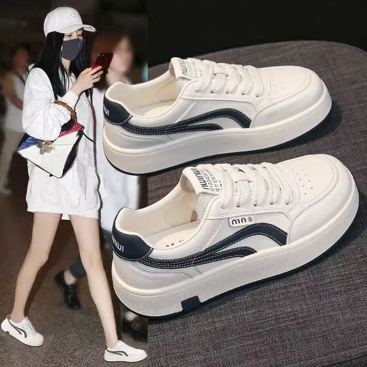 【热销】2025秋季新款小白鞋女百搭休闲鞋ins潮小众设计感韩版时尚
