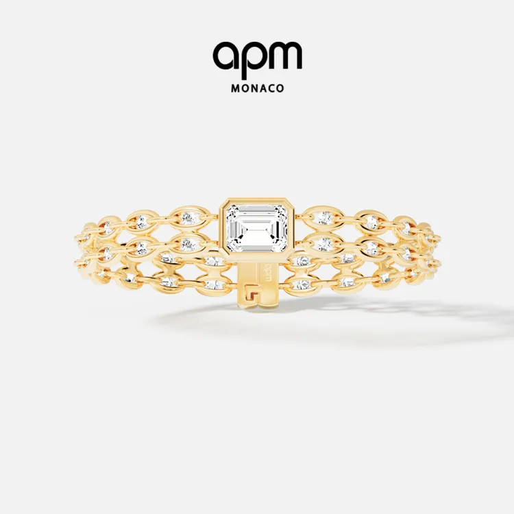 APM Monaco Éclat 链环手链时尚白月光手镯礼物手饰高级感