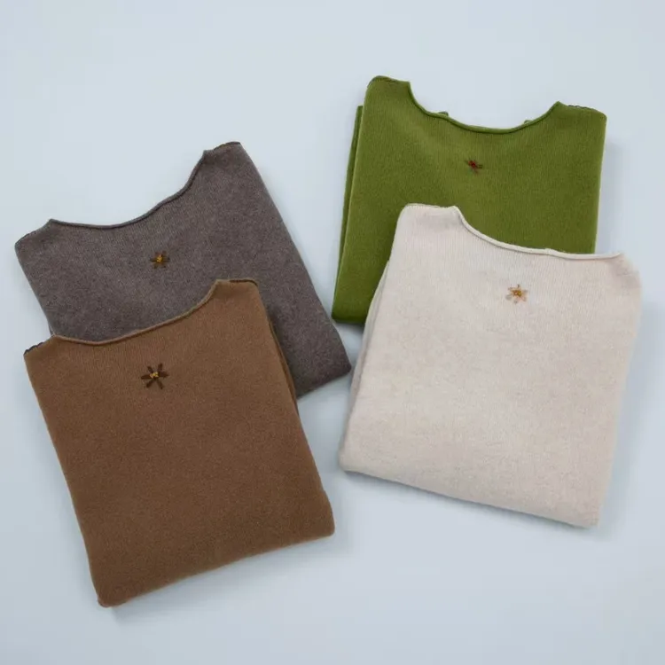 西子分享630 垒土 绣花羊毛 万能【打底衫】