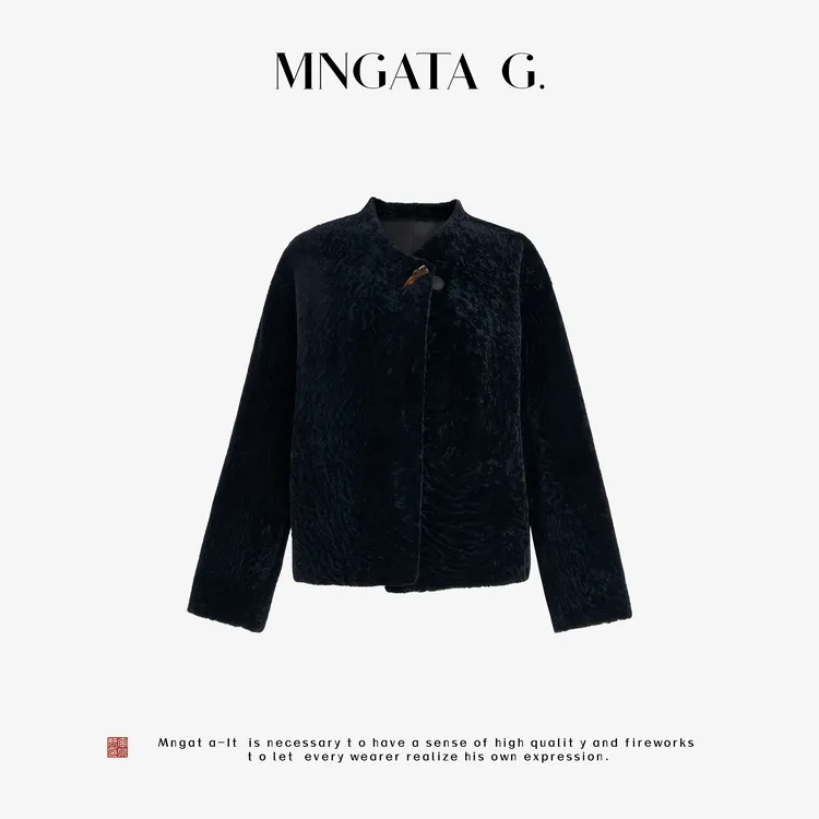 MNGATA G.宫小妍【曼奢·南非卡拉库皮】新中式中国风外套5071595