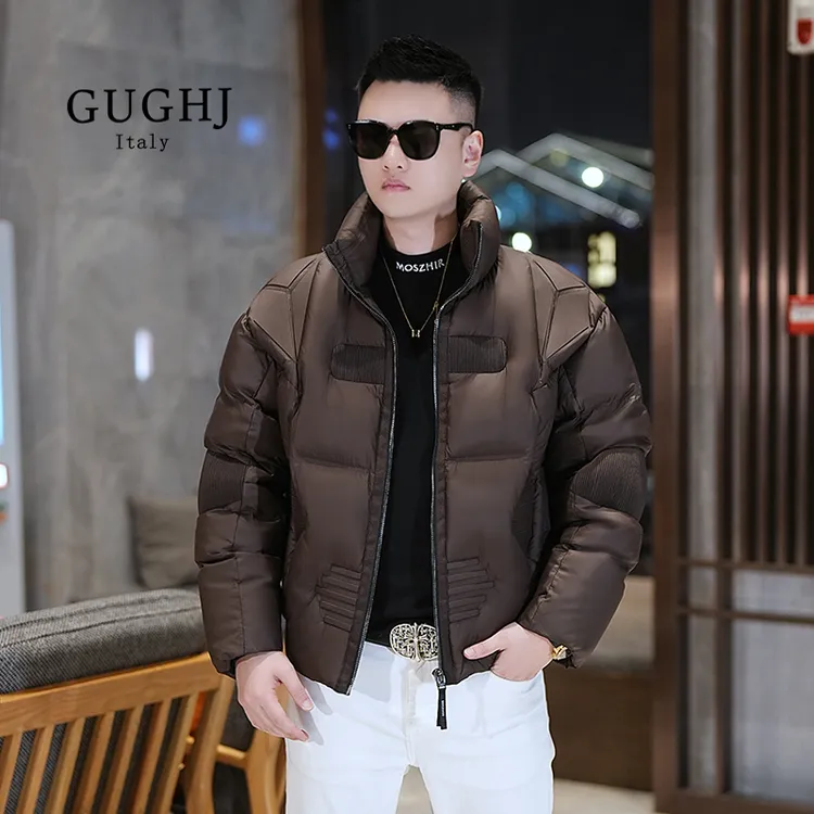 2025冬季新款男士潮牌立领设计纯色羽绒潮流休闲百搭加厚保暖外套