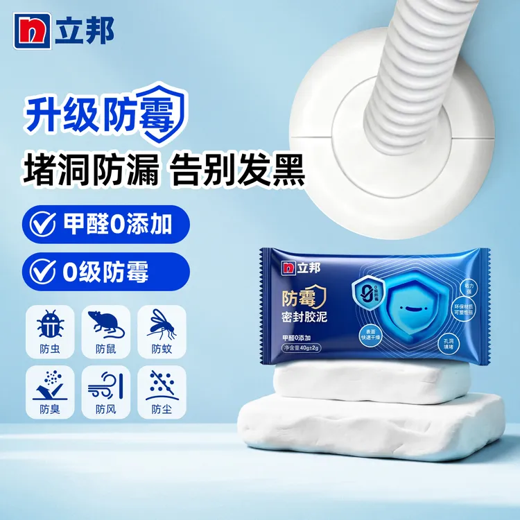 【新升级】立邦新品研发防霉堵洞密封胶泥