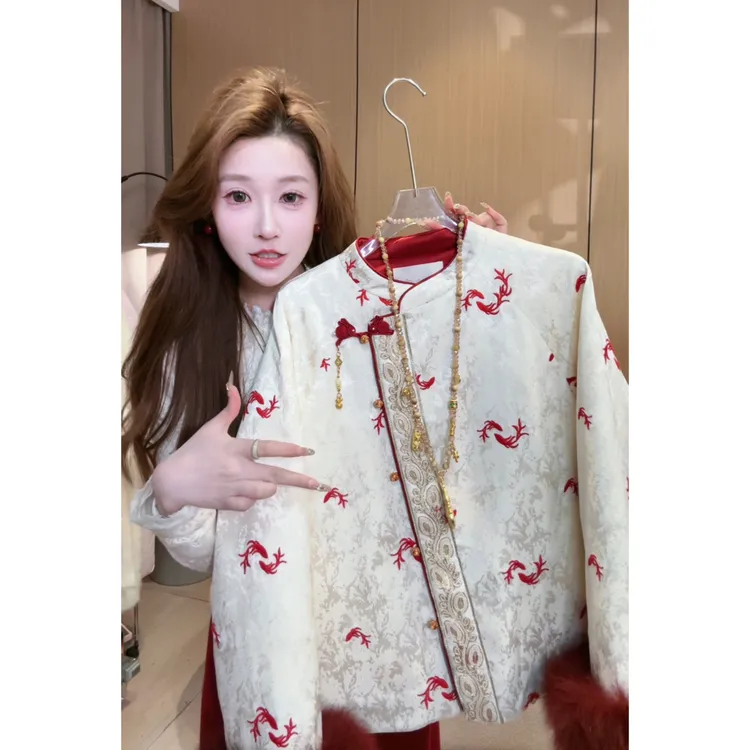 【婷婷】《见者有喜•锦鲤》过年款本命年 狐狸毛羽绒外套TT2SDTY3126