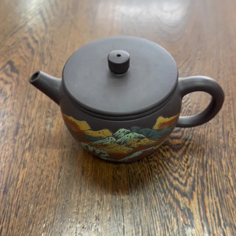 宜兴黑金天青紫砂壶汉瓦230cc汉瓦壶茶具泡茶壶