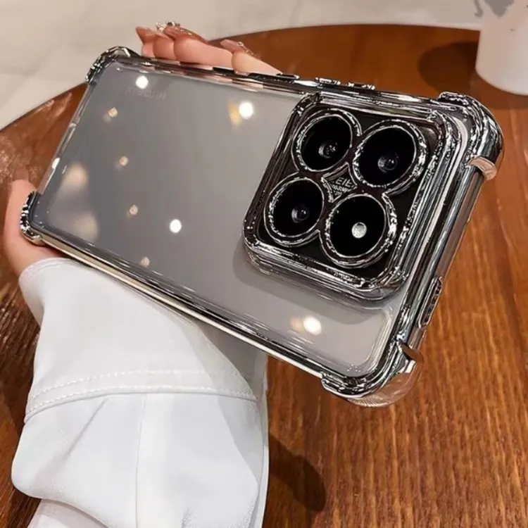 适用小米15新款透明手机壳ultra四角防摔电镀气囊自带镜头莫14Pro