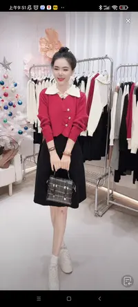 【编码965】运动休闲假两件长袖 2025女款爆款针织女春秋裙