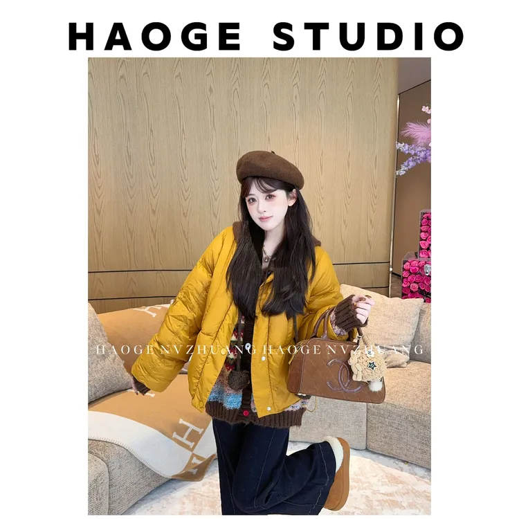 浩哥严选●羽绒服预HGQ5YRF4358A简版短款保暖新款秋冬百搭设计感