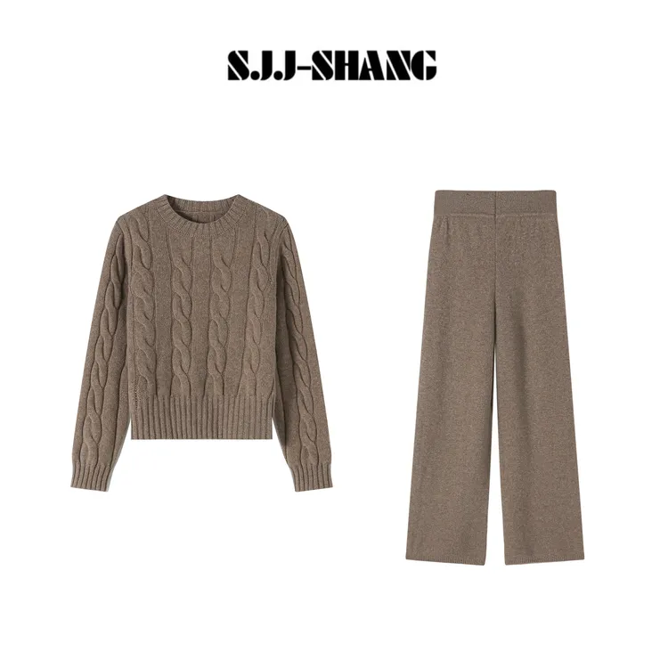 SJJ-SHANG【绞花套装】lP材质嘎嘎棒！ 山羊绒+绵羊毛套装q136688p