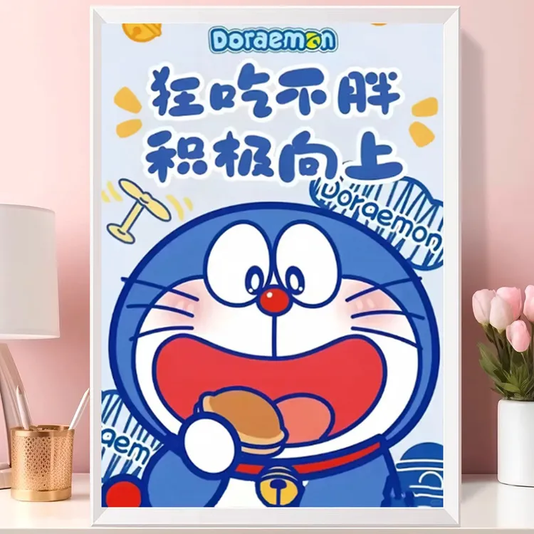 哆啦A梦机器猫十字绣2026新款线绣客厅卧室可爱卡通简约手工刺绣