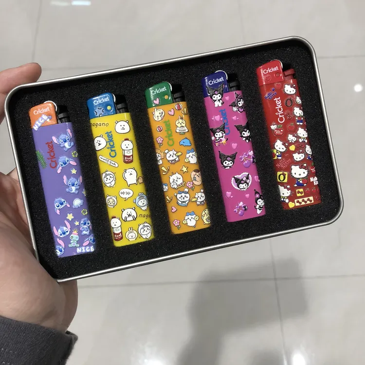 创意防爆卡通打火机送男友kt库洛米吉伊卡哇自嘲熊草蜢正版cricke